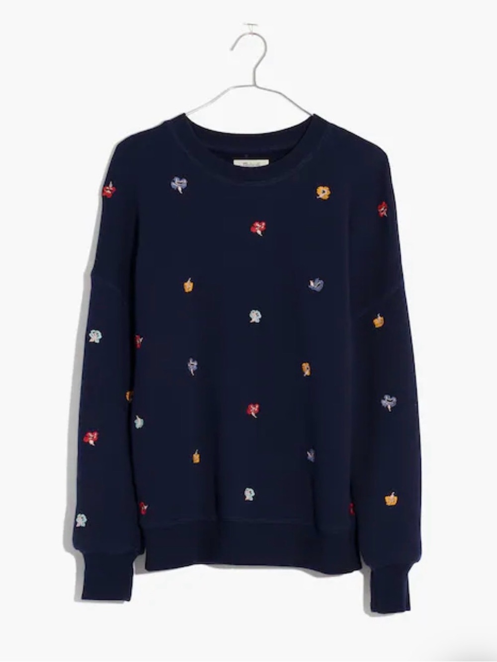 Madewell Embroidered Mainstay Sweatshirt in Confetti Floral (Orig $88)